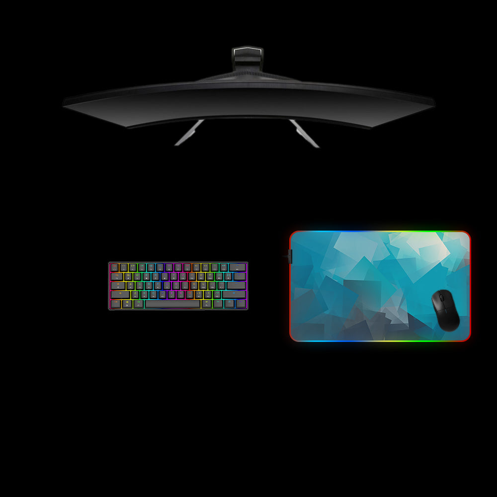 Rectangle Shapes Design RGB Gaming Mouse Pad with LED Strip