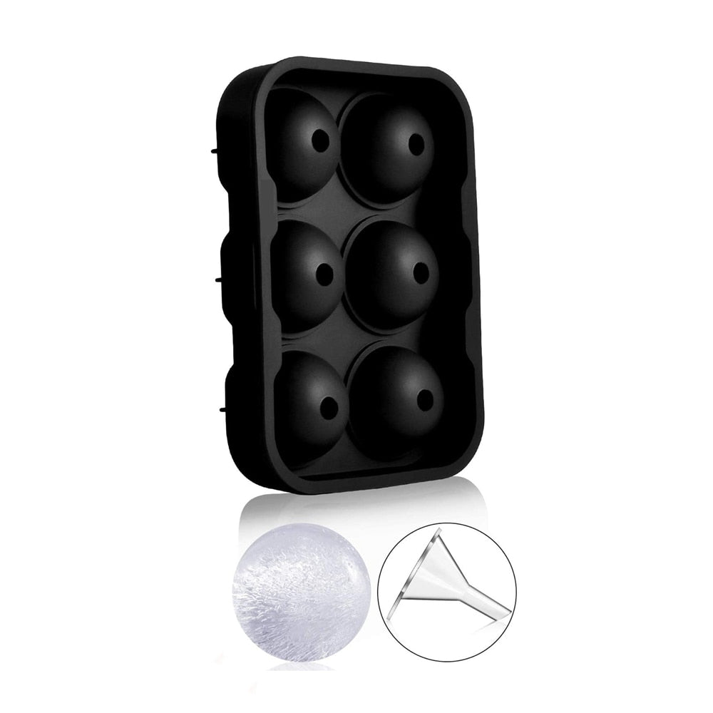 6 Grid Round Square Ice Cube Ball Maker for Whiskey & Cocktails