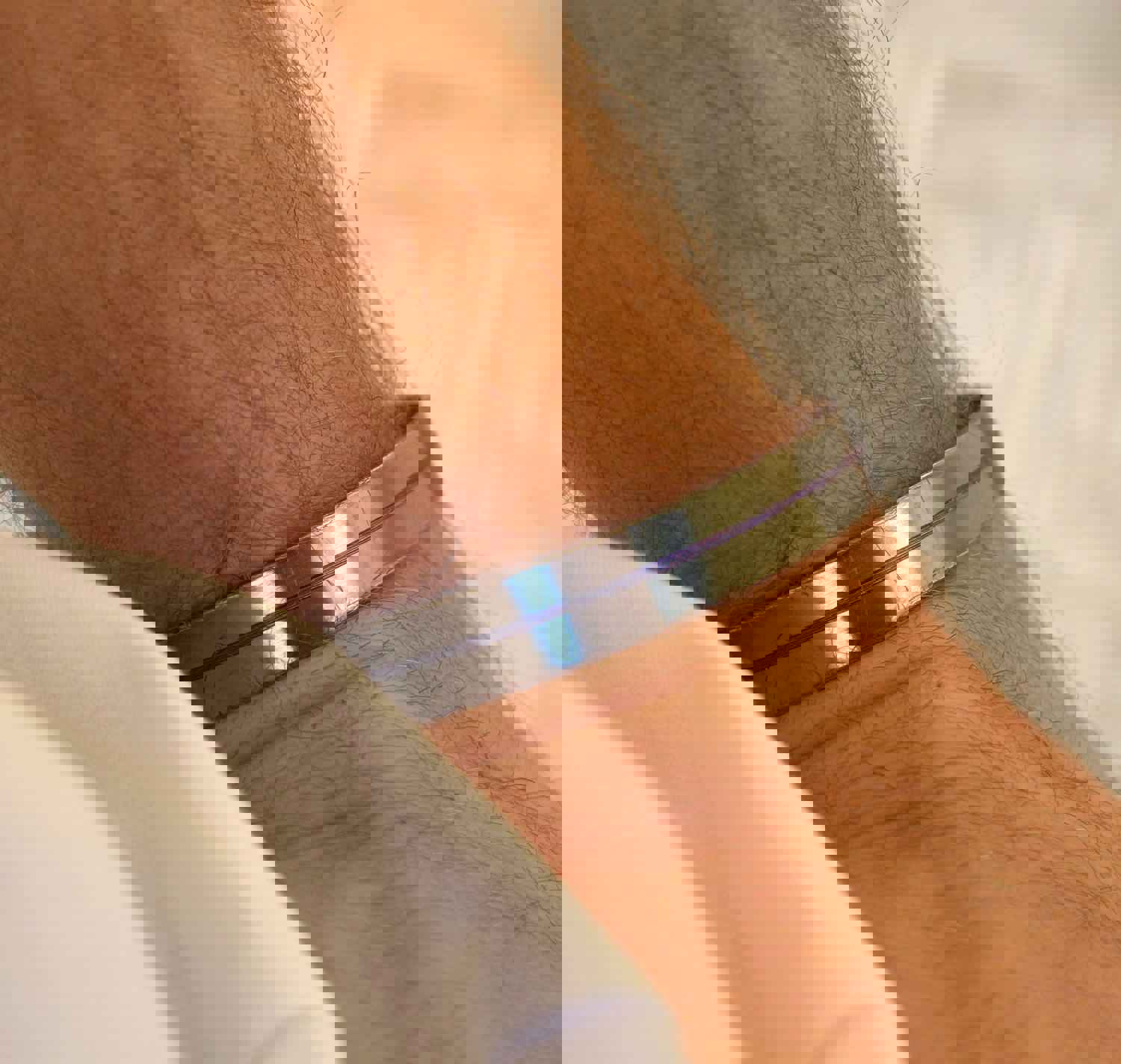 Thin Blue Line Sterling Silver Cuff Bracelet - Adjustable Police Officer Gift