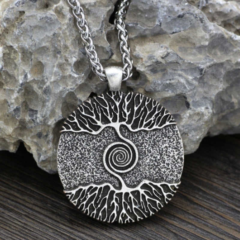 Vikings Amulet The Tree of Life Nordic Talisman Pendant Necklace Chain Necklace