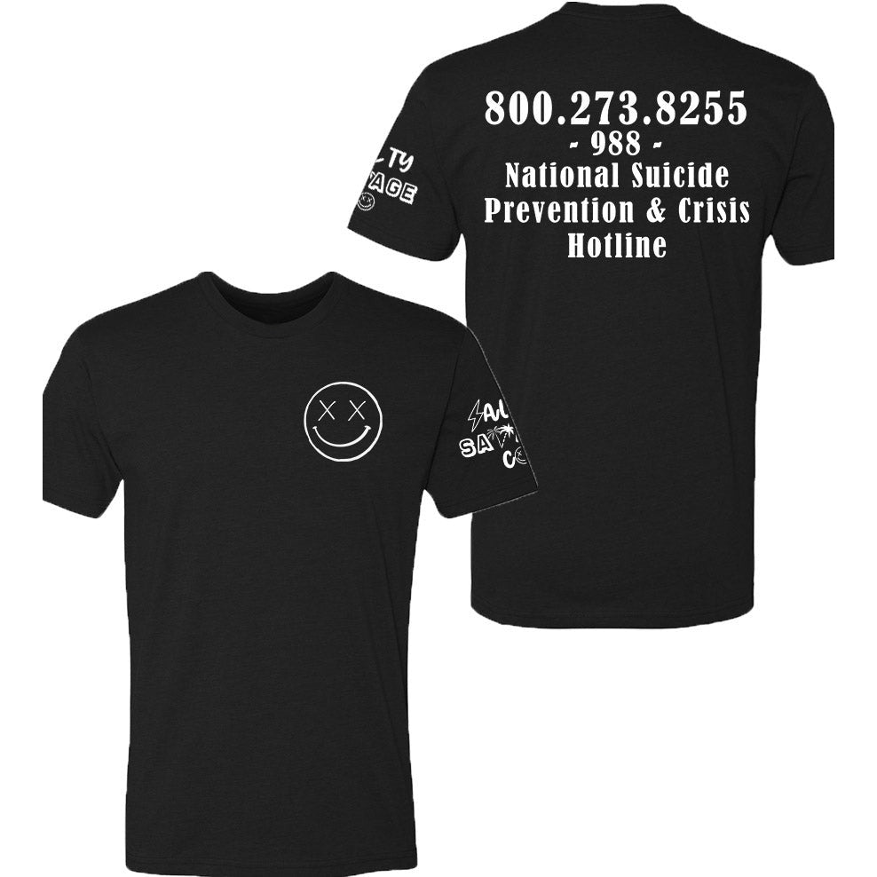 Salty Savage Unisex Mental Health Suicide Awareness Tee | National Suicide Prevention & Crisis Hotline