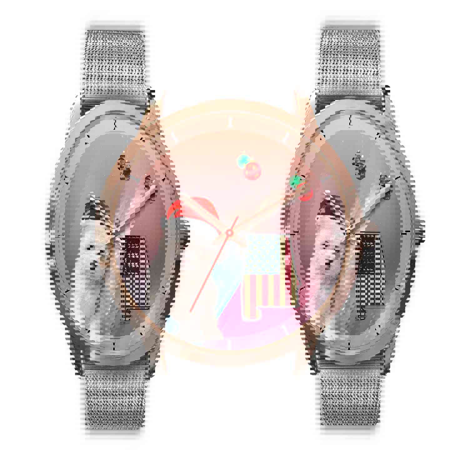 Cute Maltese Dog Alabama Christmas Special Wrist Watch