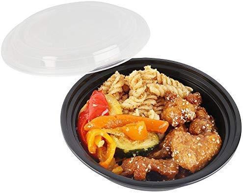 50-Pack BPA-Free Microwavable Meal Prep Containers with Lids (28 oz) - Freezer & Dishwasher Safe