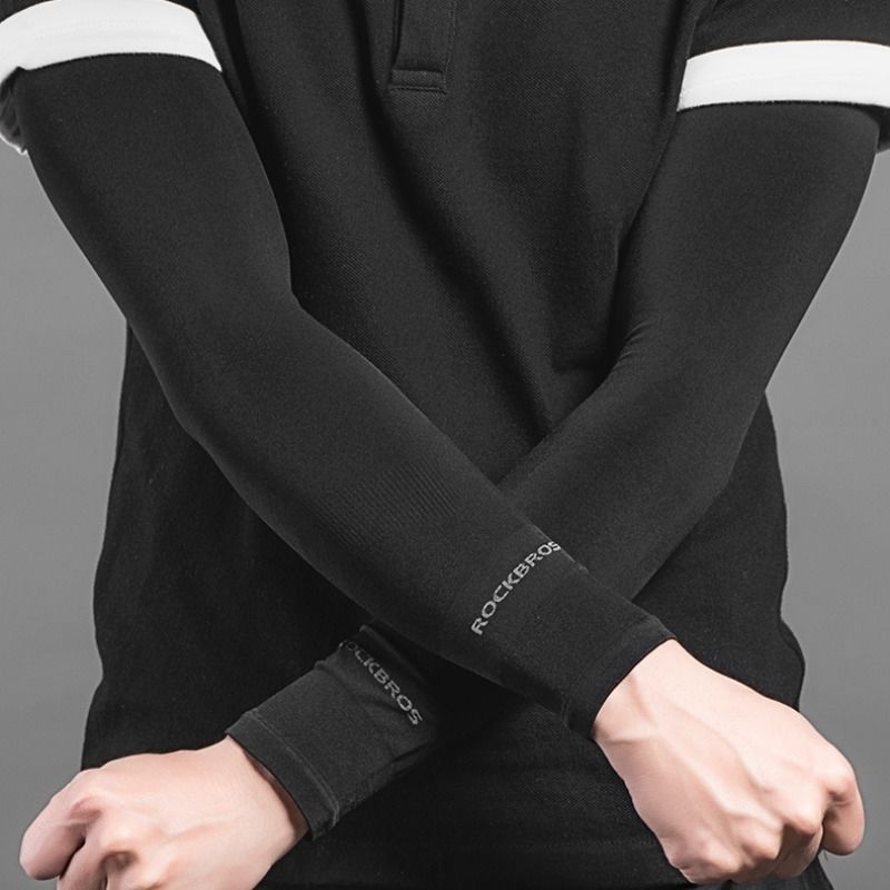 ROCKBROS Ice Silk Arm Sleeves for UV Protection in Cycling, Running, and Outdoor Sports