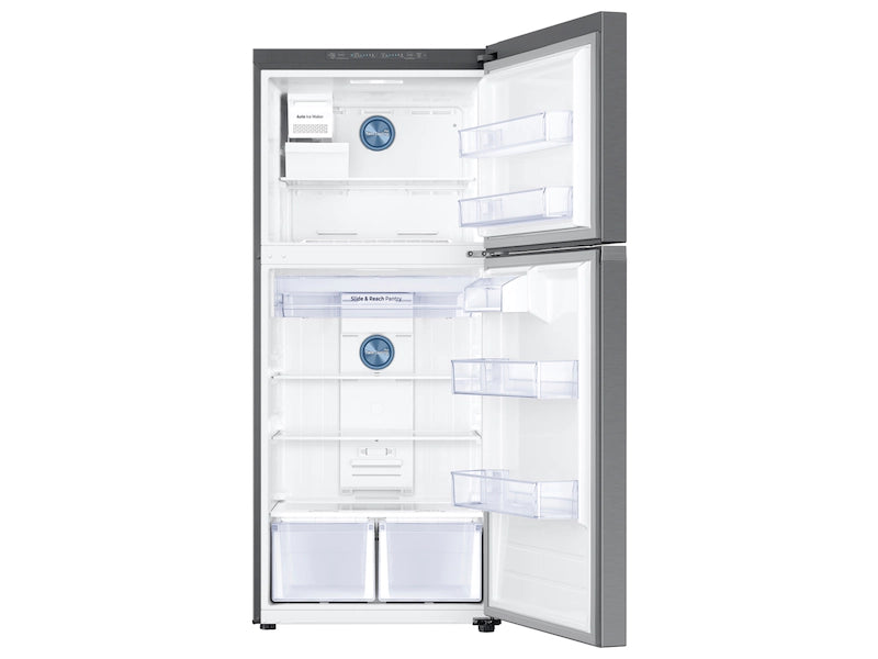 Samsung 18 cu. ft. Top Freezer Refrigerator with FlexZone and Ice Maker in Stainless Steel