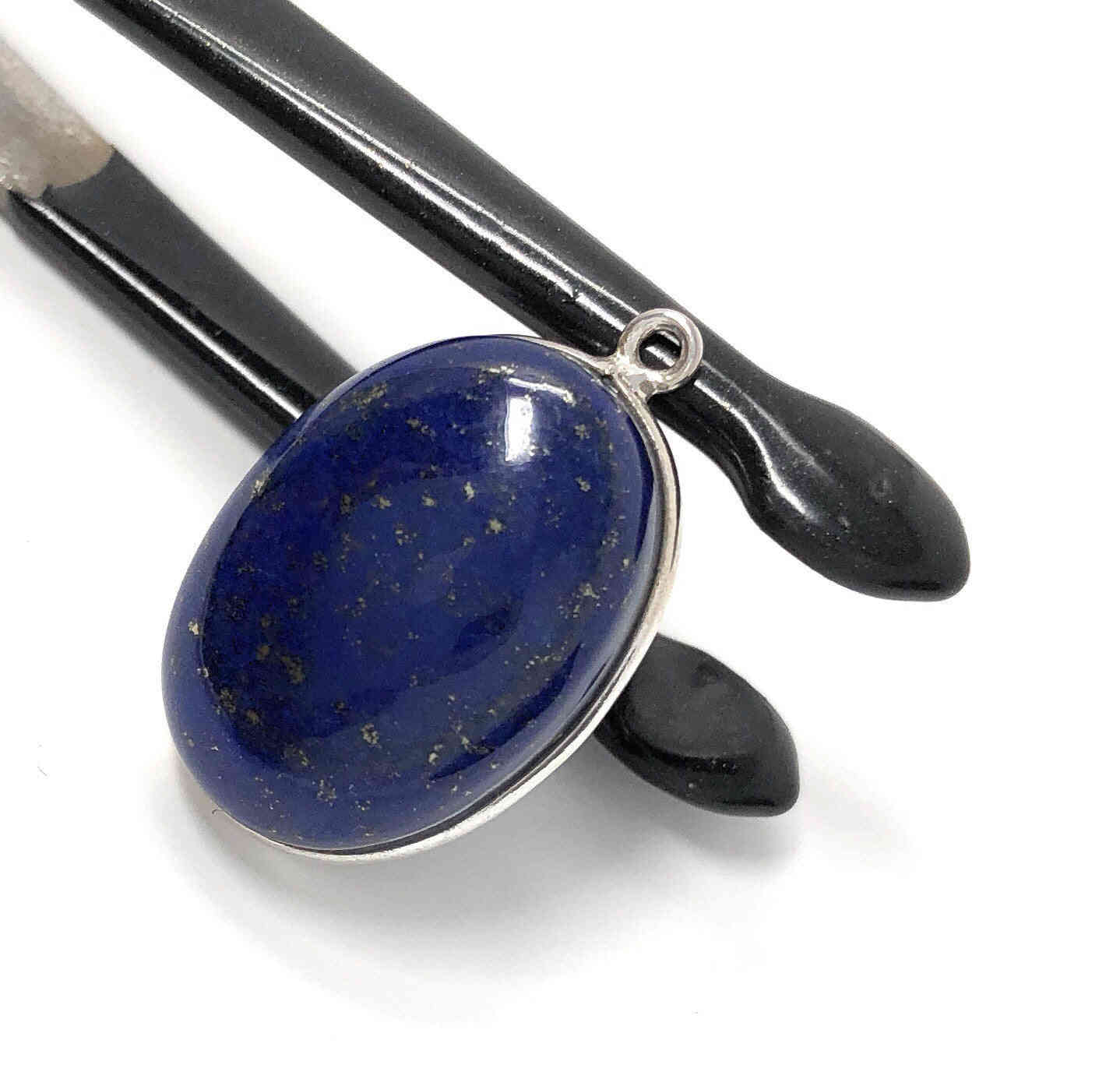 Sterling Silver Lapis Lazuli Charm for DIY Jewelry Making - 26x17x7mm