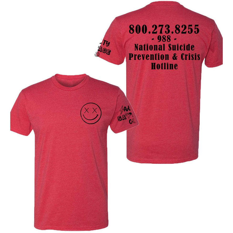 Salty Savage Unisex Mental Health Suicide Awareness Tee | National Suicide Prevention & Crisis Hotline