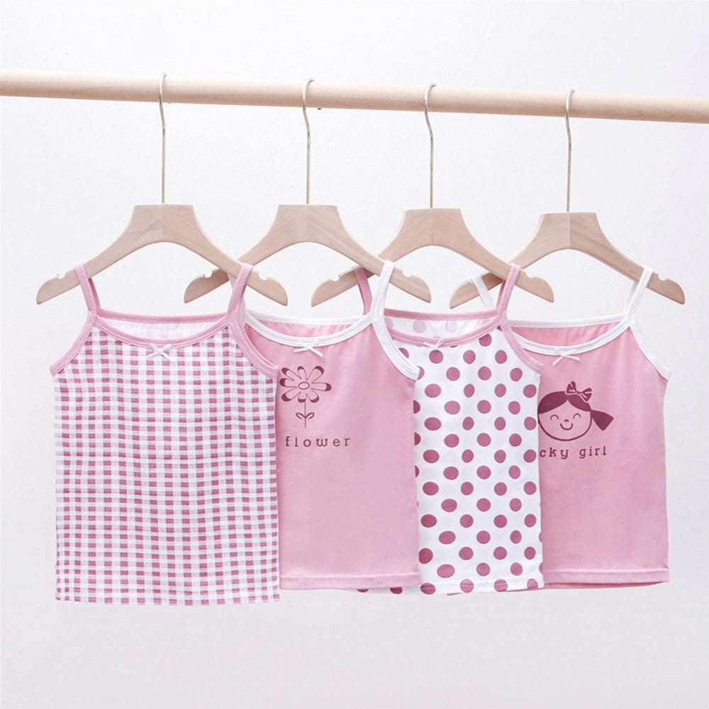 Soft Treatment Comfortable Breathable Girls Crop Tops Kids Cotton Clothing