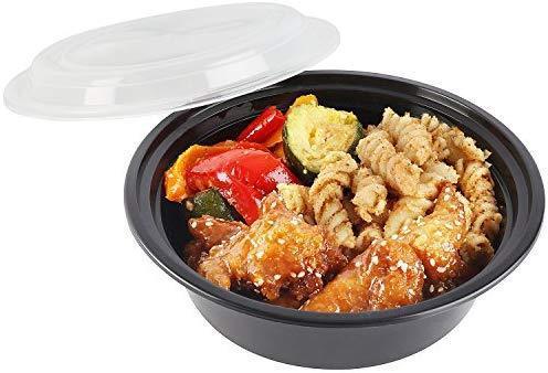 50-Pack BPA-Free Microwavable Meal Prep Containers with Lids (28 oz) - Freezer & Dishwasher Safe