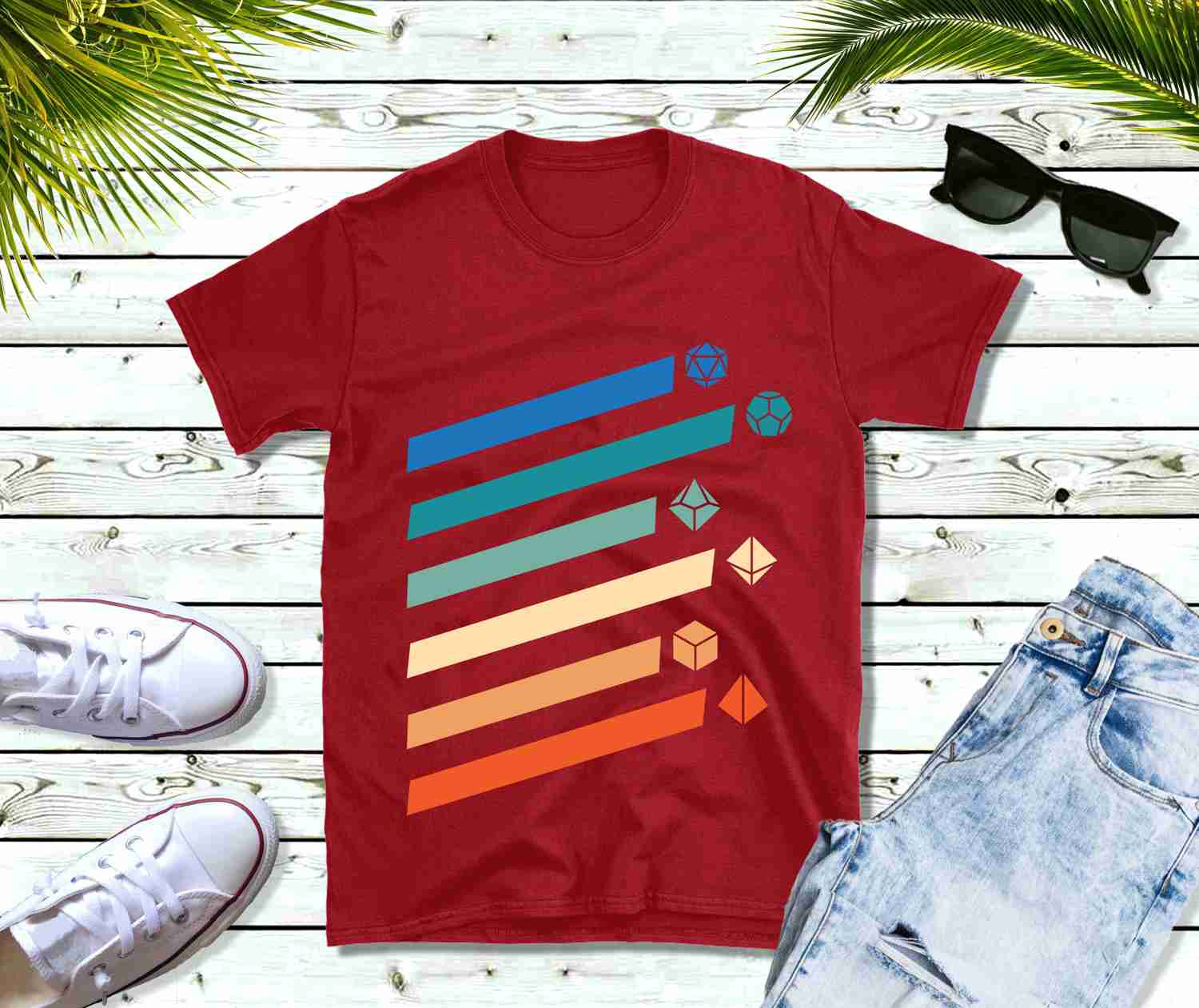 Vintage DnD Dice Lovers Shirt - Retro Geeky Unisex Tee