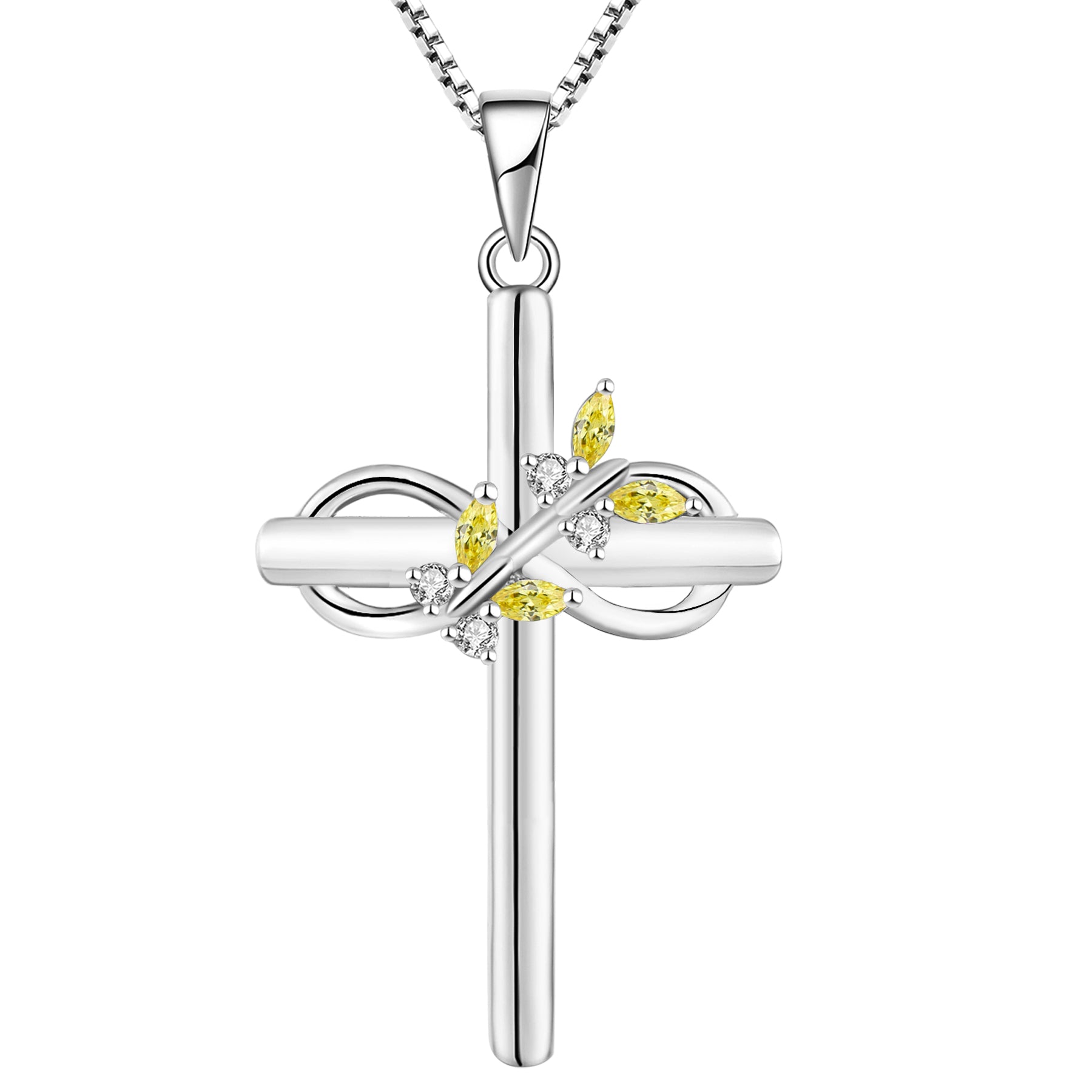 Yeelery Butterfly Infinity Gem Necklaces