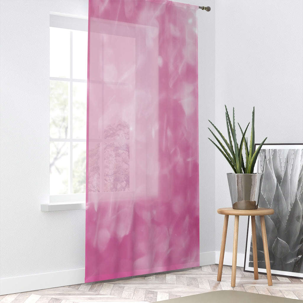PINK SMUDGE PRINT - SHEER Window Curtain