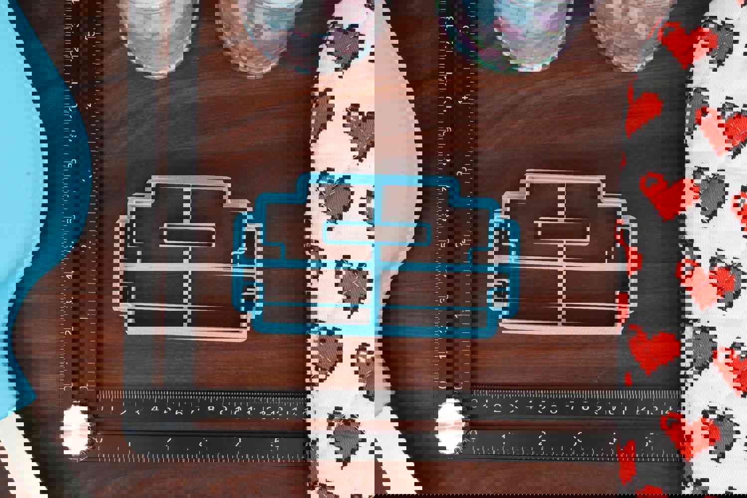 Pixel Foods Set 2 Cookie Cutters - Pixel Cupcake, Pixel Donut, Pixel Muffin, Pixel Popsicle, Pixel Soda