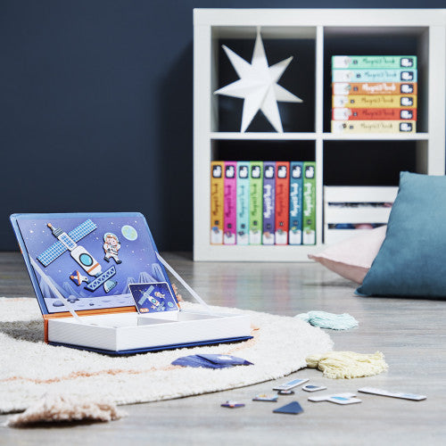 SPACE MAGNETIBOOK with 52 MAGNETS - Educational Magnetic Toy for Kids