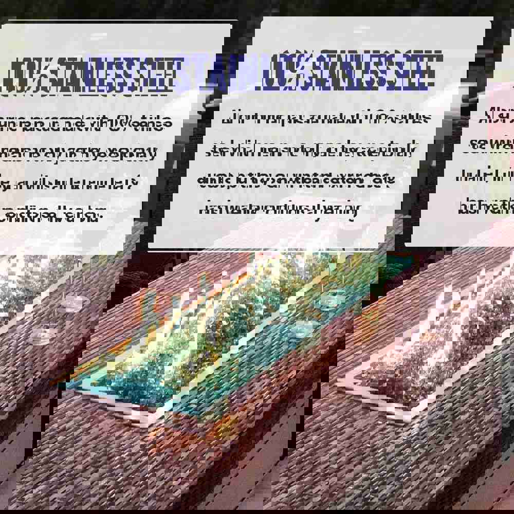 Rectangular Drop-In Fire Pit Pans - High-Quality 304 Stainless Steel