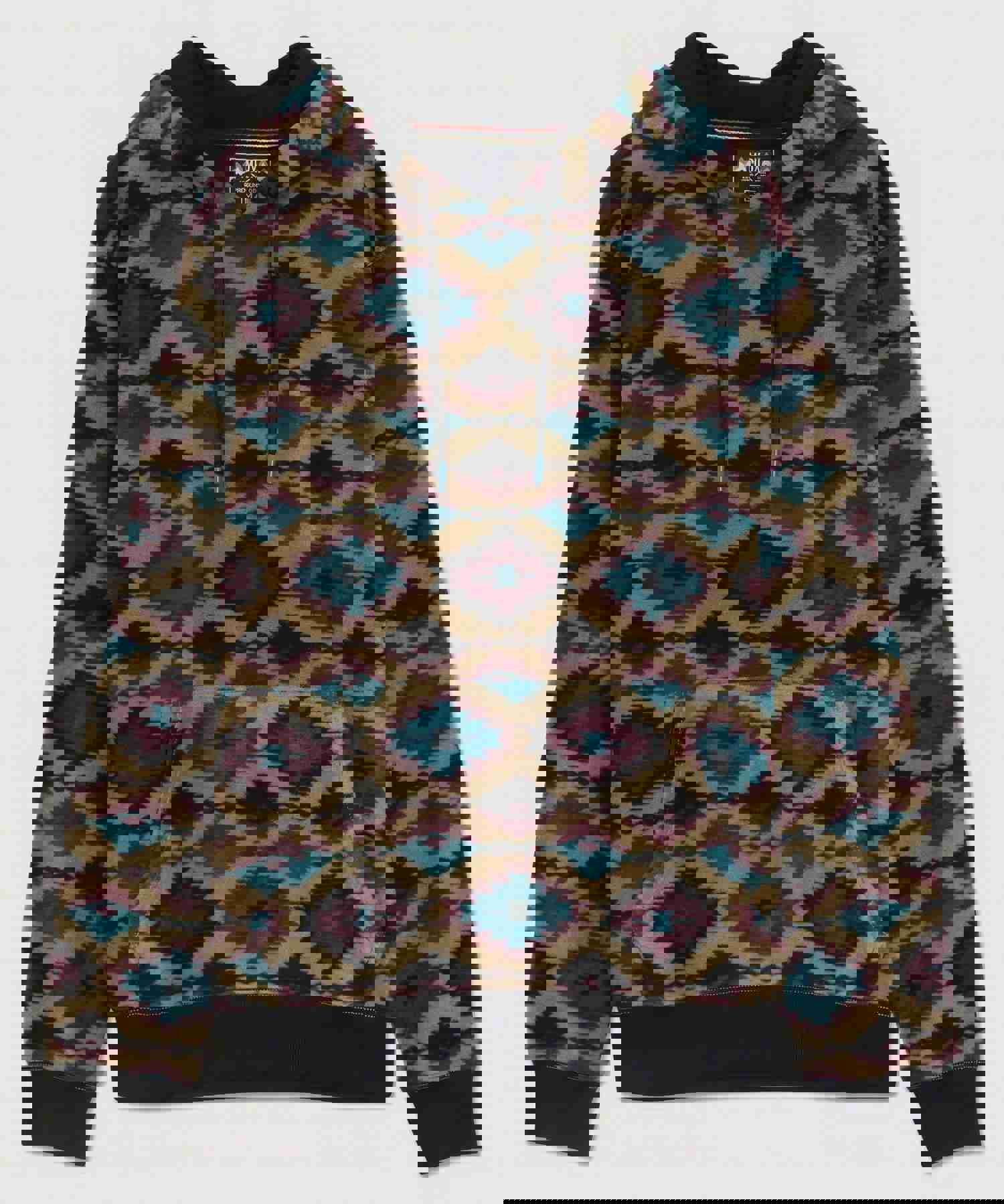 Trendy Aztec Diamond Print Hoodie for Men and Women