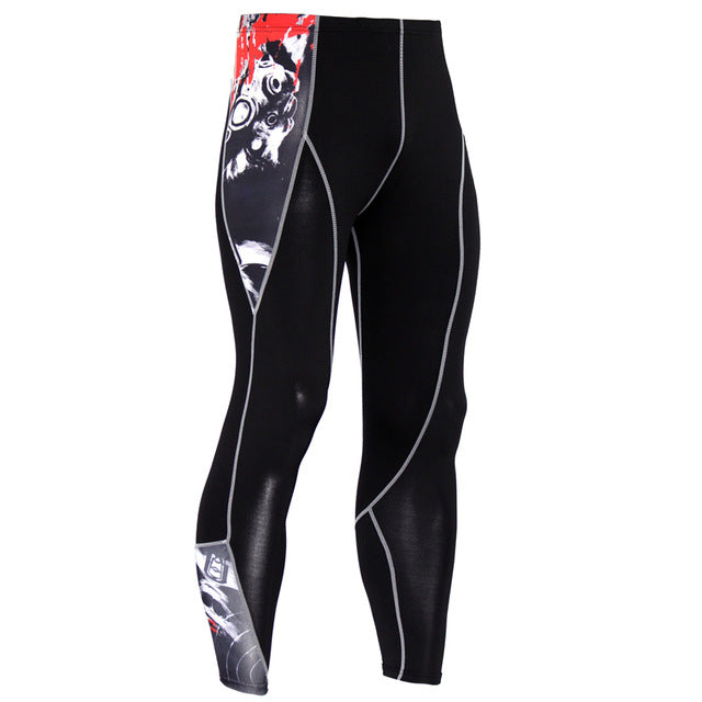 Plus Size 2pcs/set Men's Tracksuit Sport Suit Gym Fitness Compression Clothing