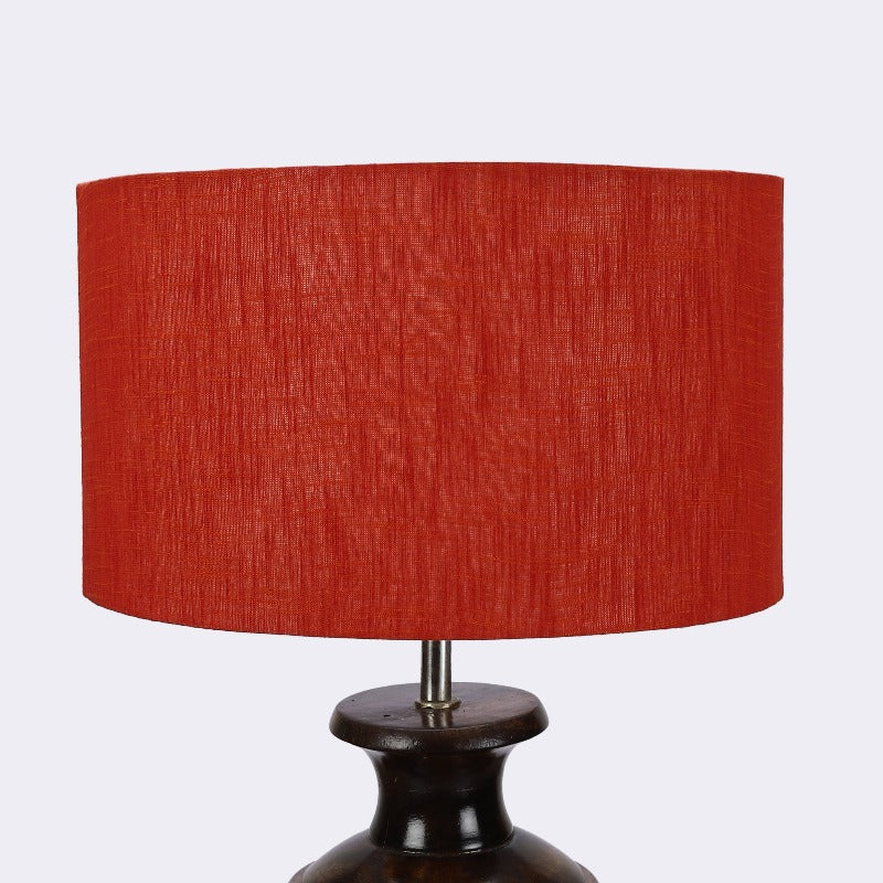 BTR CRAFTS Spotted Wooden Big Matki Table Lamp (Bulb not Included)
