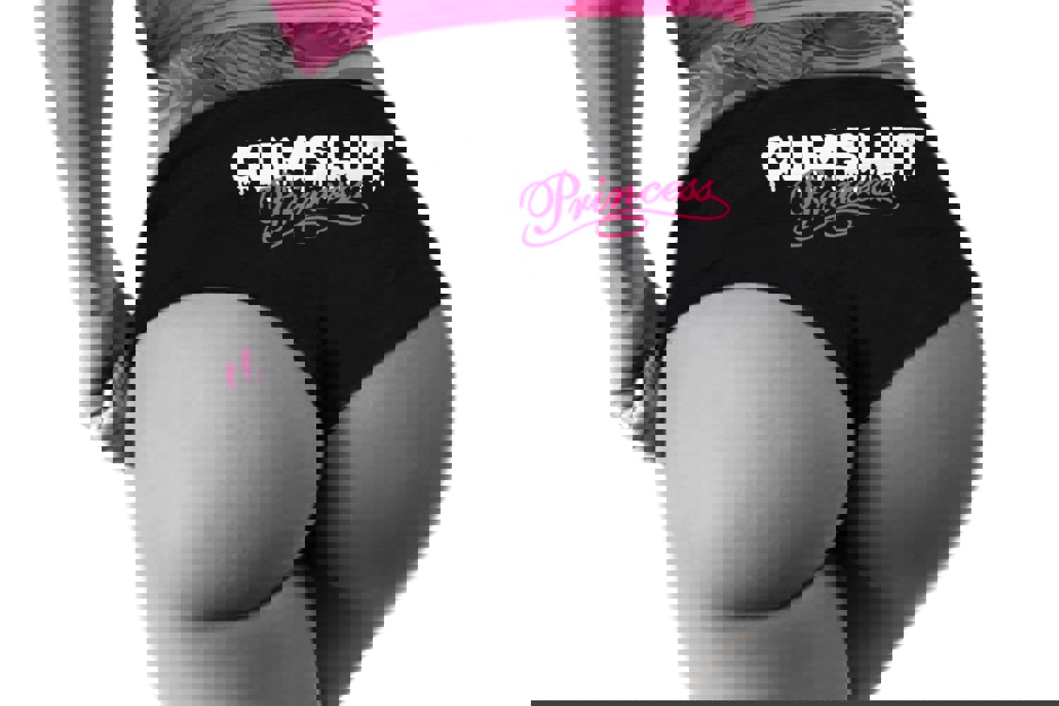 Cumslut Princess Panties - Sexy DDLG Boy Short Underwear for Women