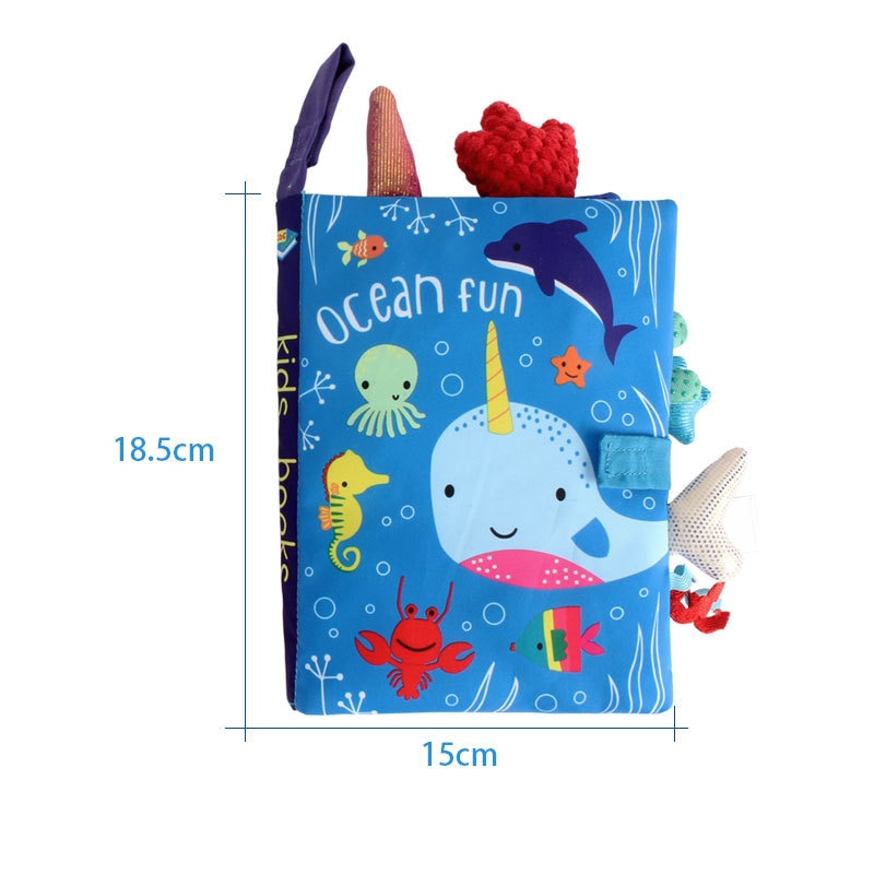 Baby Rattle Puzzle Cloth Book - Early Educational Toy for Cognitive Development