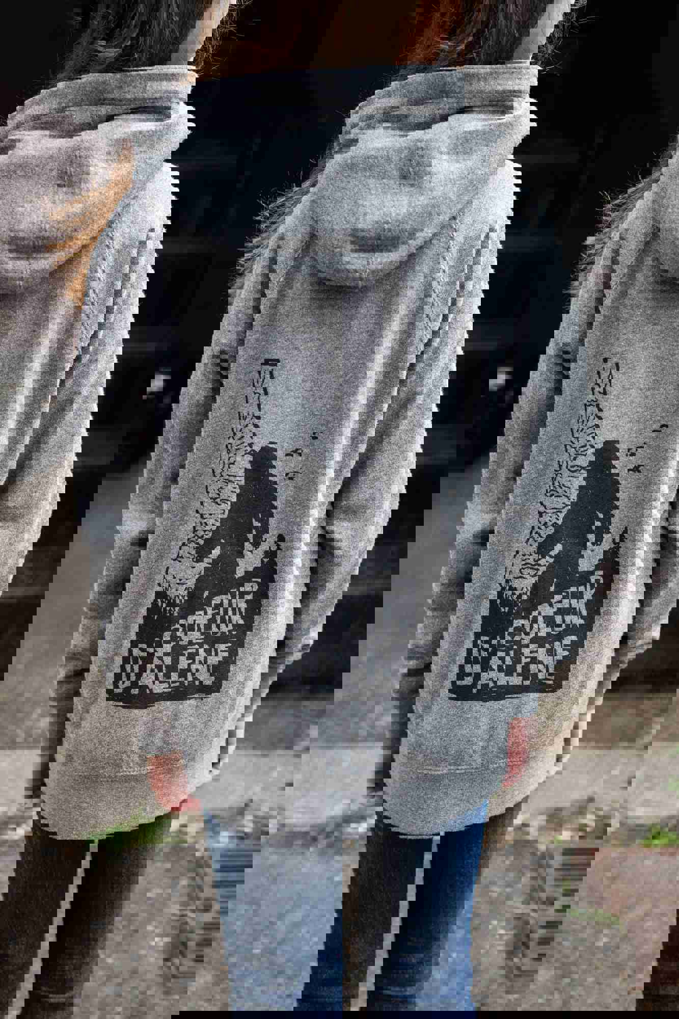 Kids CDA Bigfoot Gray Zip Hoodie