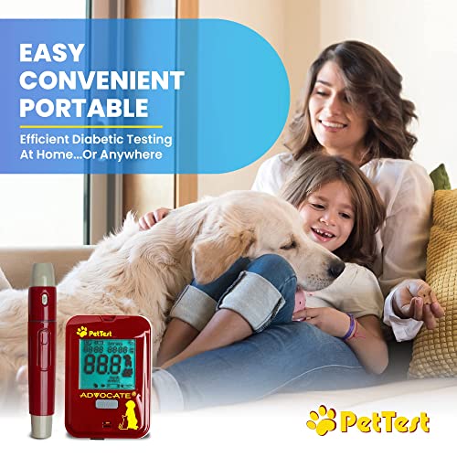 PetTest Glucose Monitoring System for Dogs & Cats - Complete Blood Sugar Test Kit