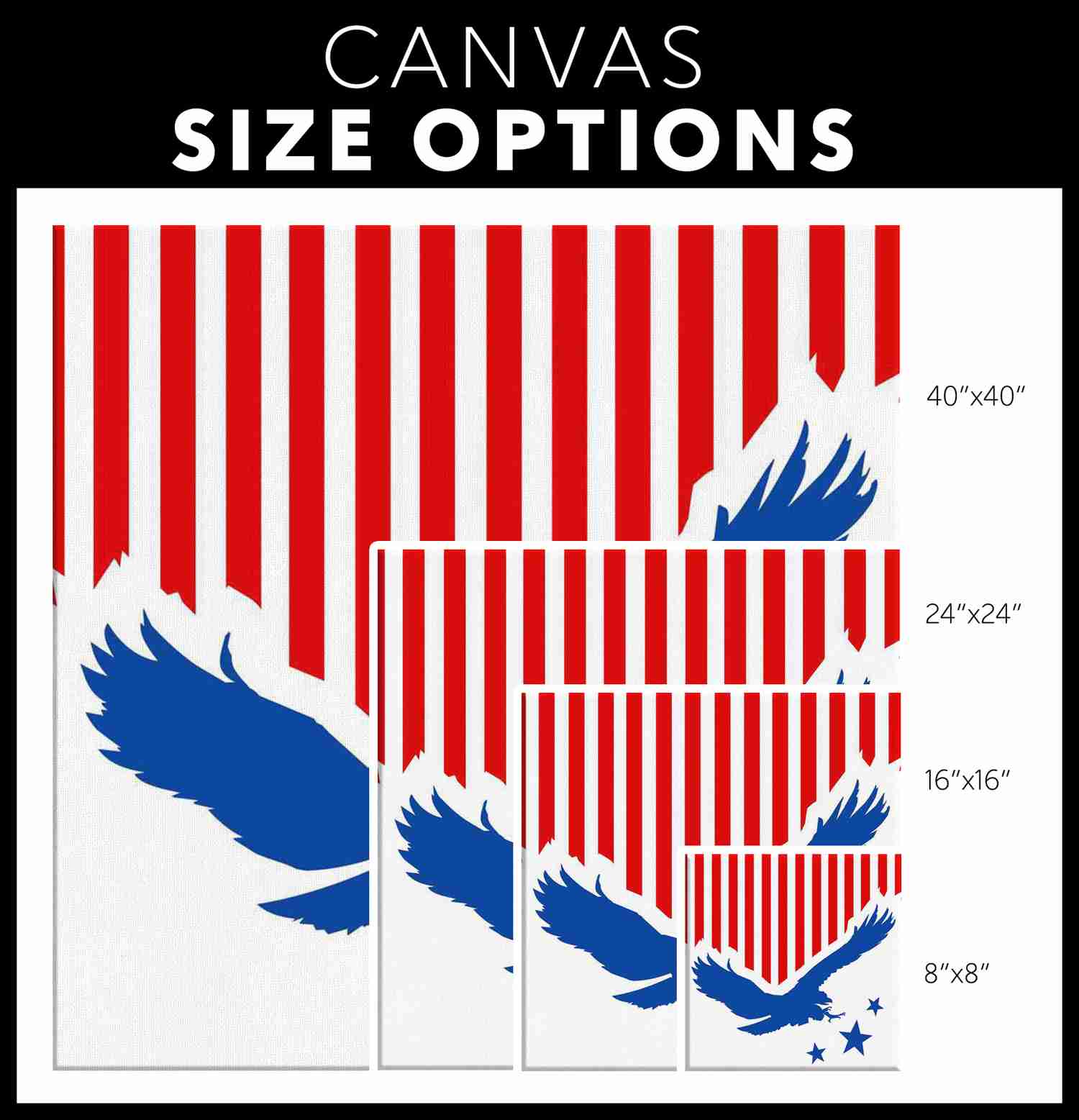 EAGLE FLAG - Premium Canvas Art Print