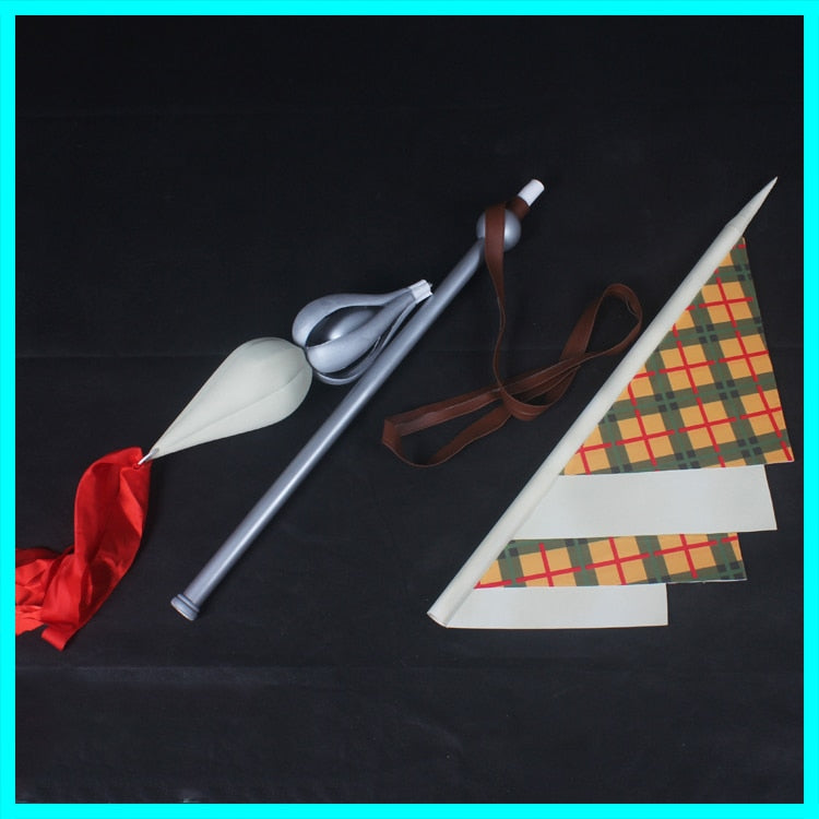 Anime Wonder Egg Priority Momoe Sawaki Cosplay Prop Necklace Weapon Flagpole