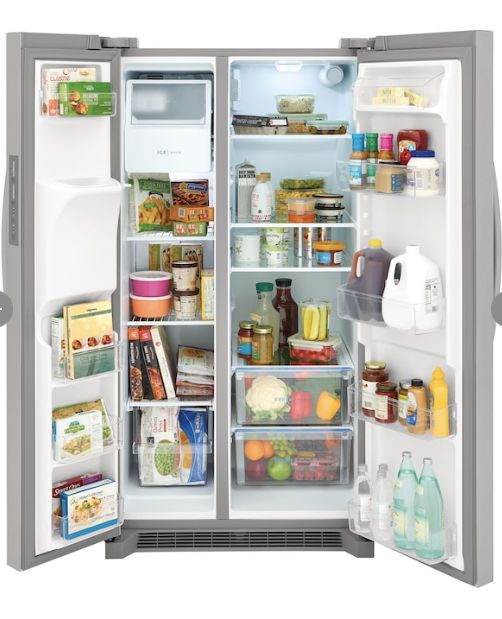 Frigidaire 25.6-cu ft Side-by-Side Refrigerator with Ice Maker (Easycare Stainless Steel)