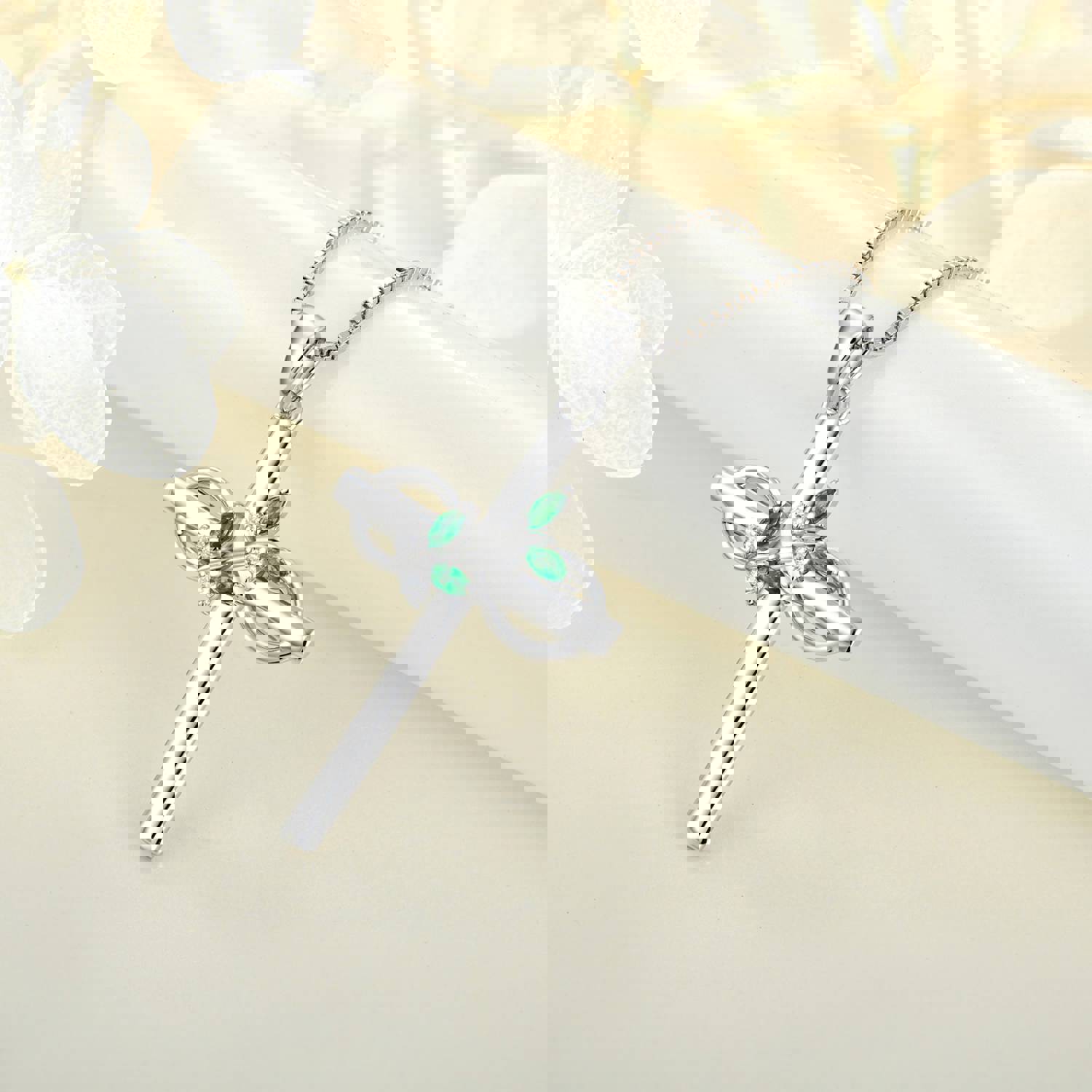 Yeelery Butterfly Infinity Gem Necklaces