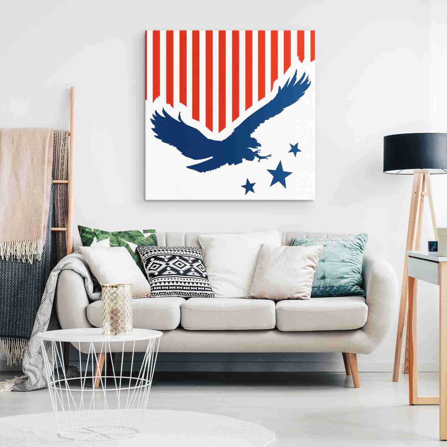 EAGLE FLAG - Premium Canvas Art Print
