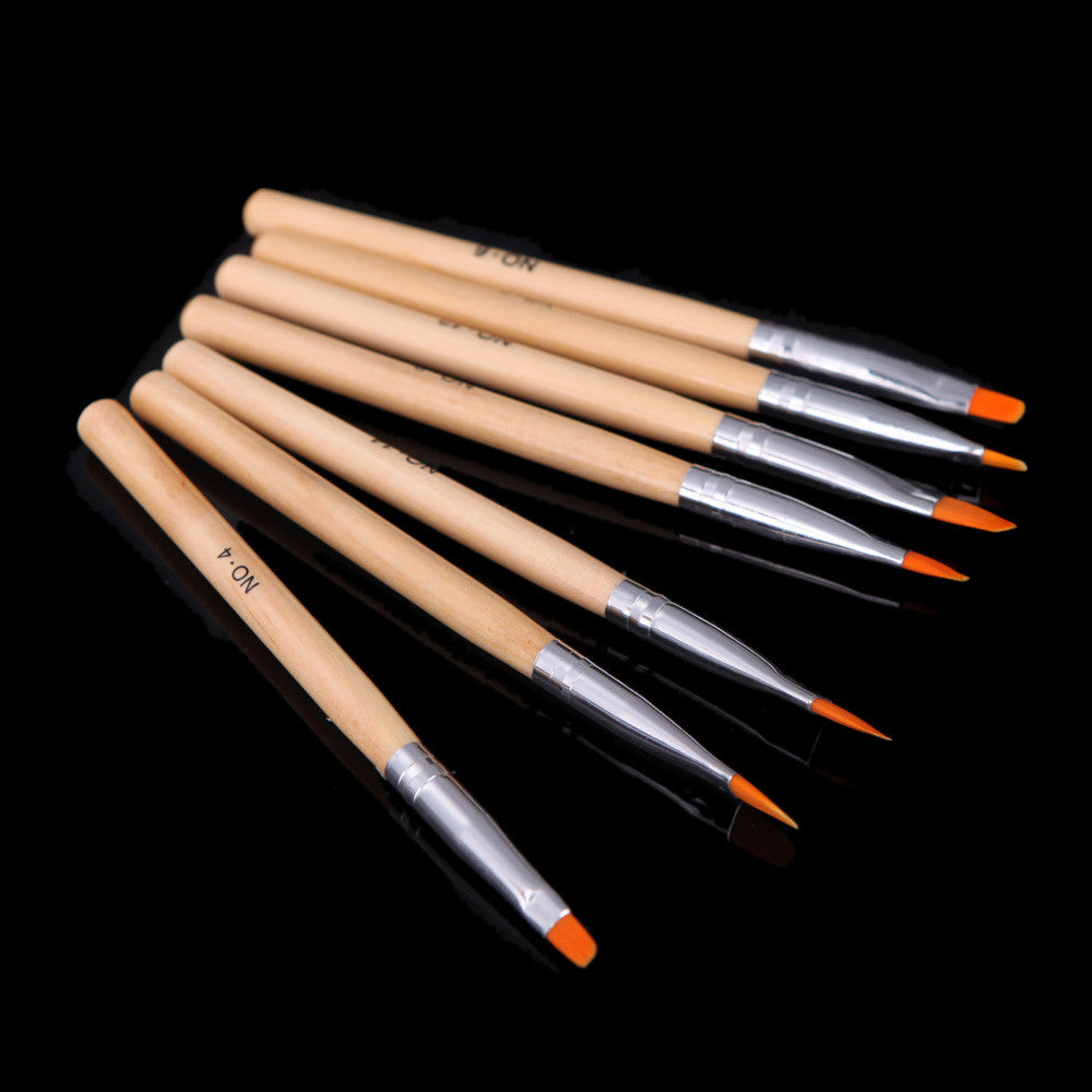 Professional 7pcs Nail Brushes Tools Set for Nail Art Design