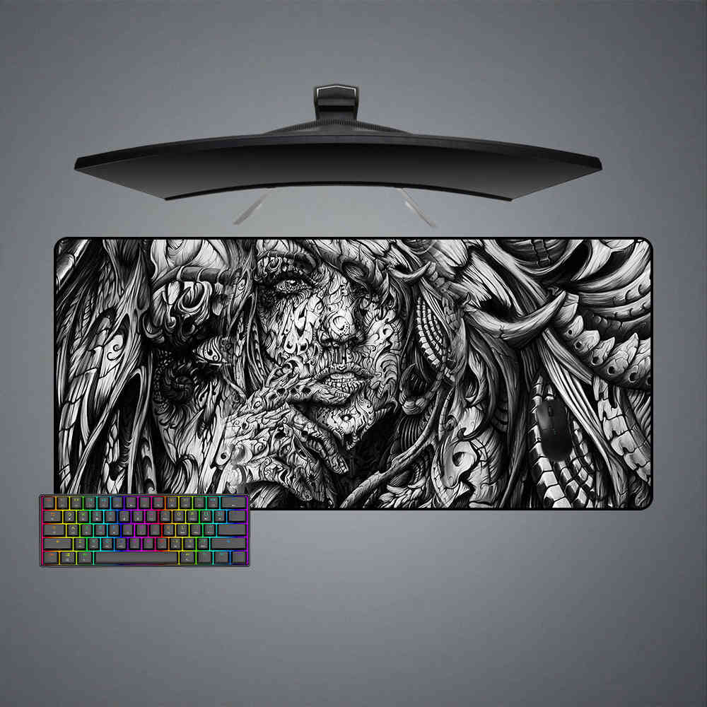 Abstract Art Womens Face Design Gaming Mouse Pad - M-XXL Size, Computer Desk Mat