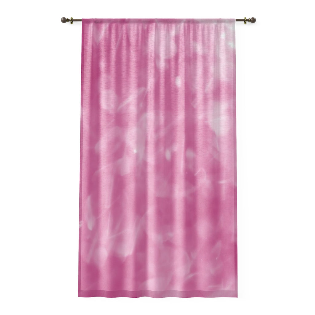 PINK SMUDGE PRINT - SHEER Window Curtain