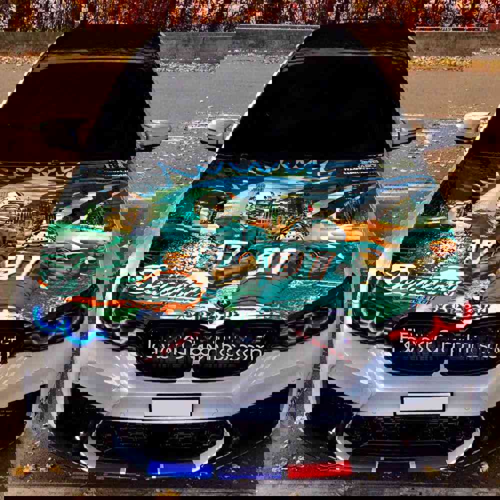 Miami Dolphins Itasha Car Vinyl Hood Wrap Decal Sticker