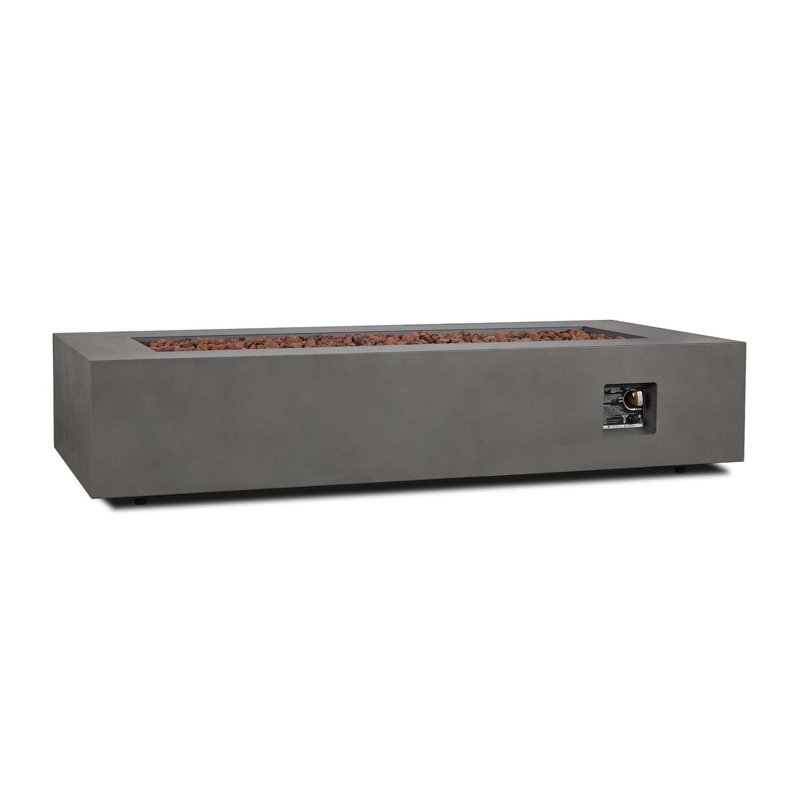 Real Flame Aegean 70 Rectangle Propane or Natural Gas Fire Pit Table