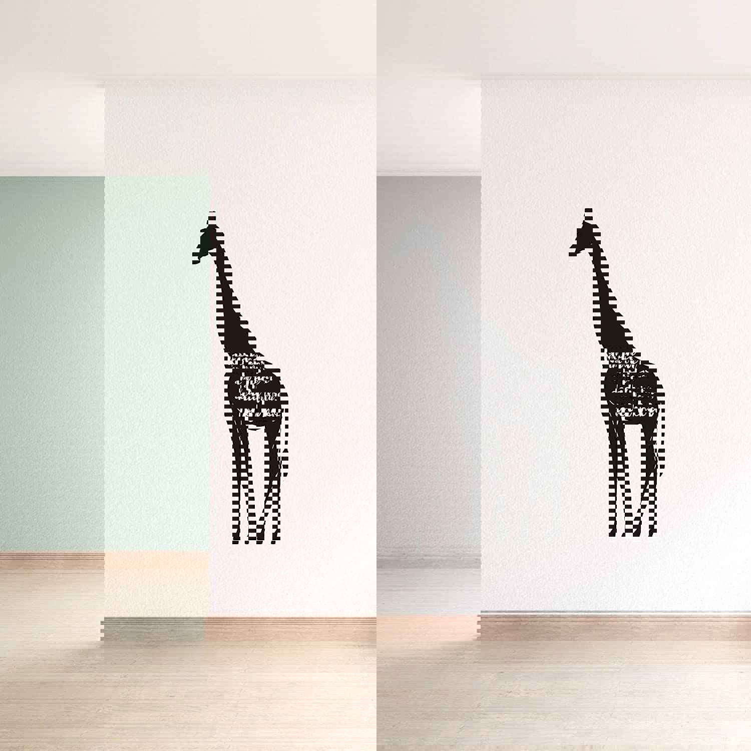 Animal Life Quote Vinyl Wall Sticker Decal - Power Pride Giraffe Motivation Quote