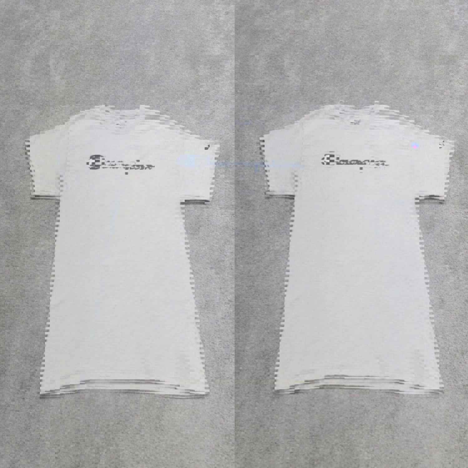 Champion Men's Large Gray Crew Neck Short Sleeve Lightweight Sports Shirt