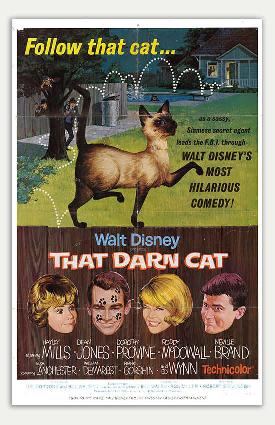 That Darn Cat - 11 x 17 Movie Poster (1965 Reprint)