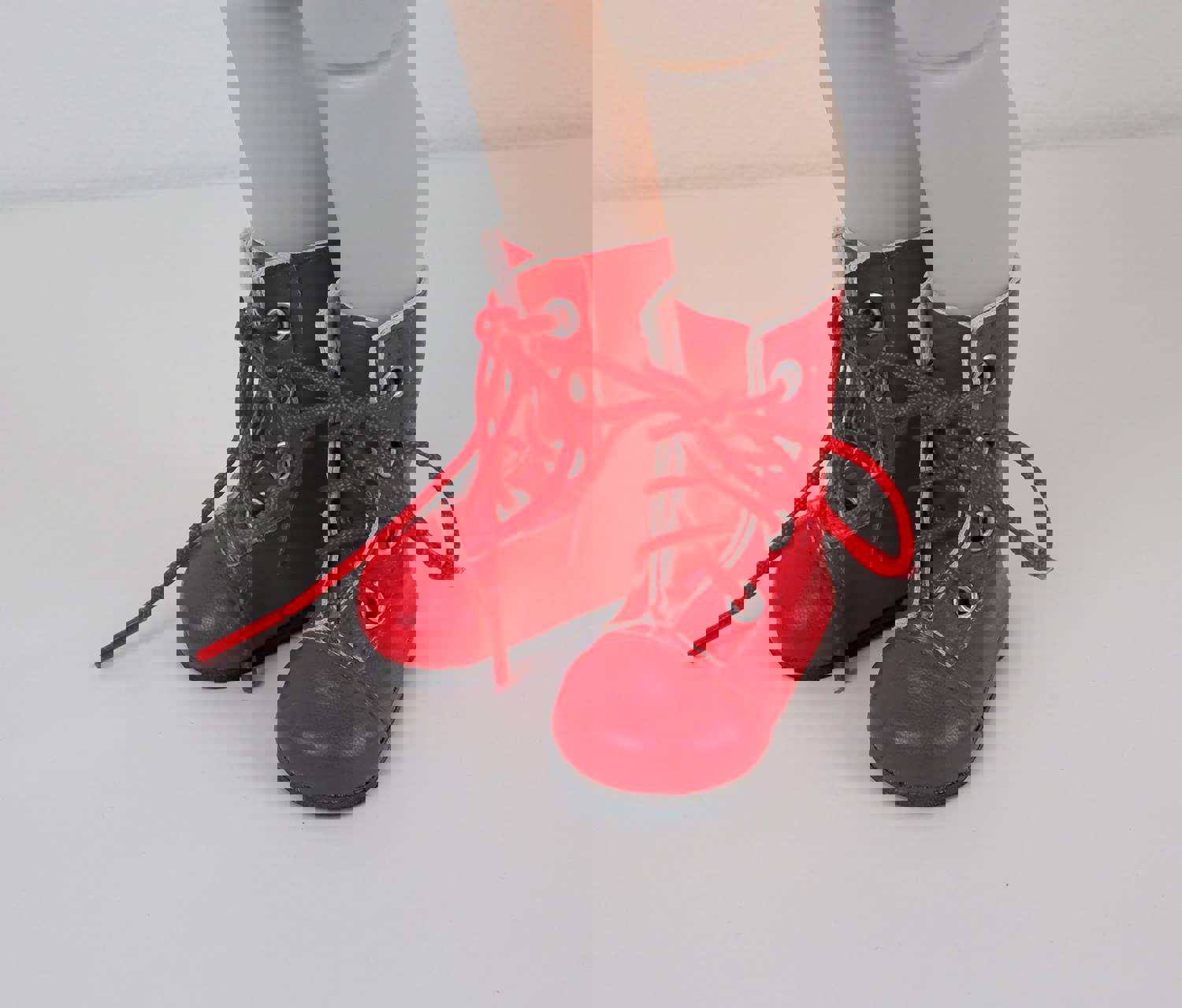 Mid Calf Lace Up Boots for Ruby Red Fashion Friends Dolls - 58mm