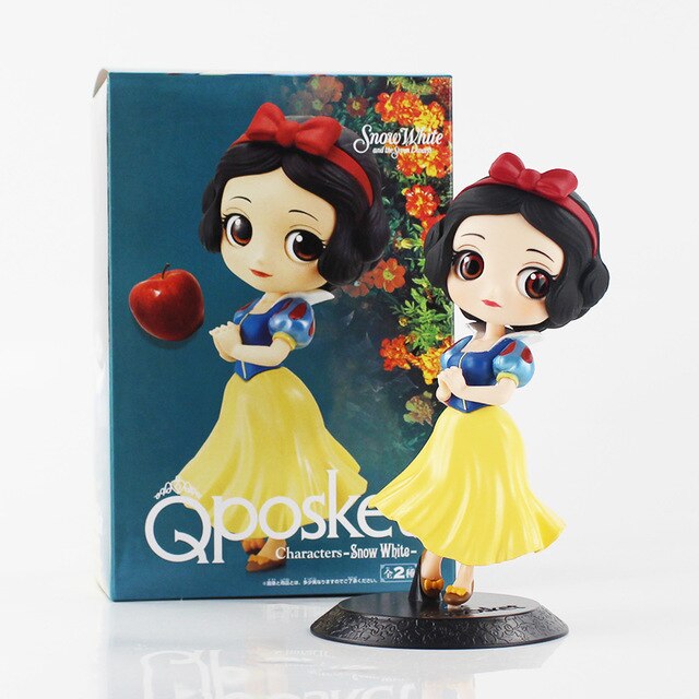 3Styles Q Posket Disney Princess Figures - Snow White & Ariel PVC Collectible Model Toys