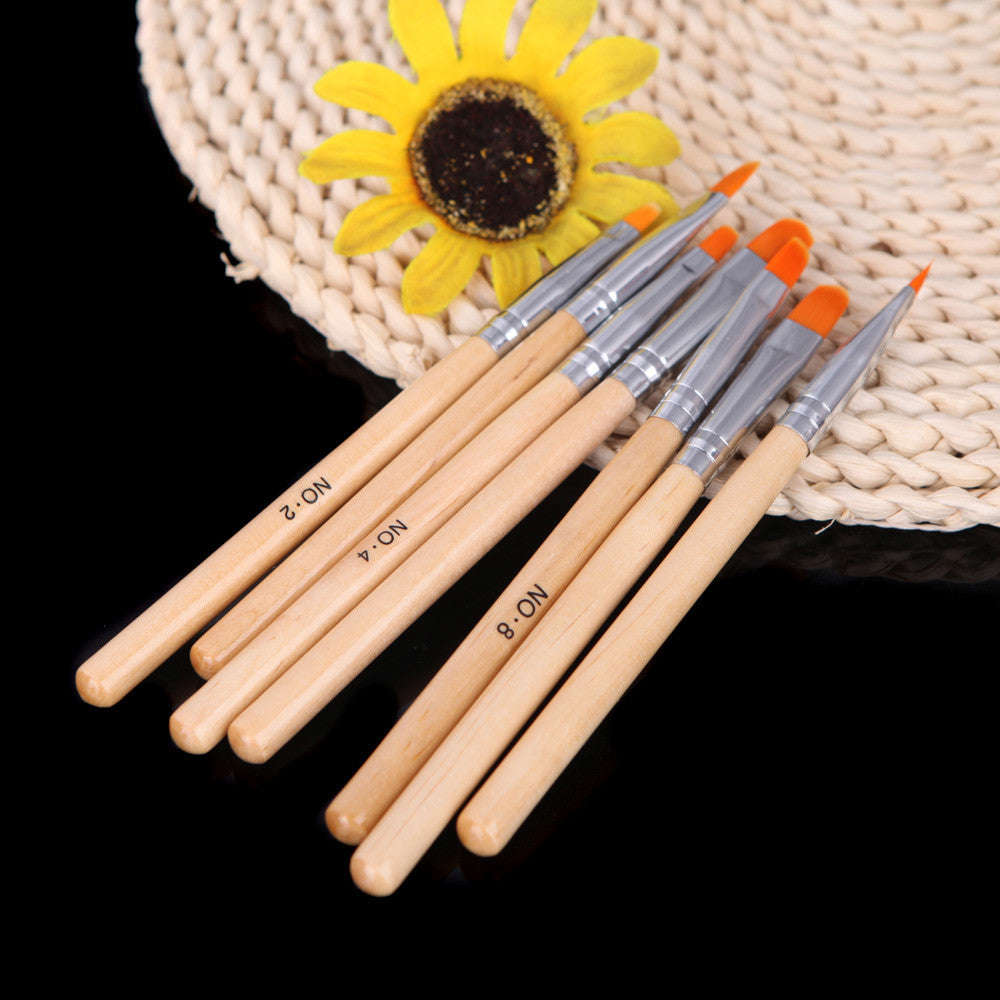 Professional 7pcs Nail Brushes Tools Set for Nail Art Design