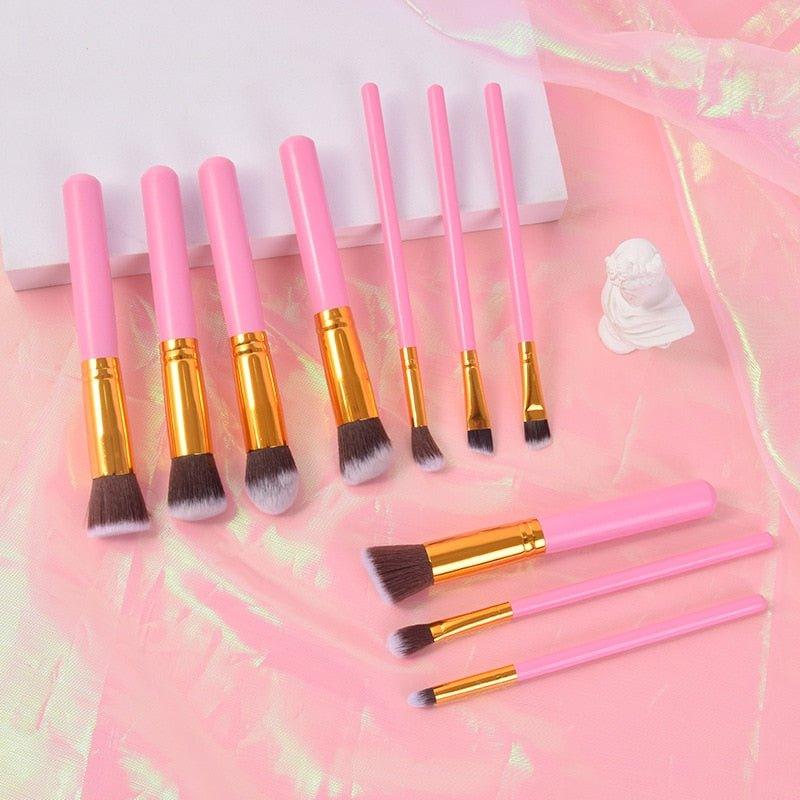 Beauty Eyeshadow Makeup Mixing Brush Tool Set with Wooden Handle
