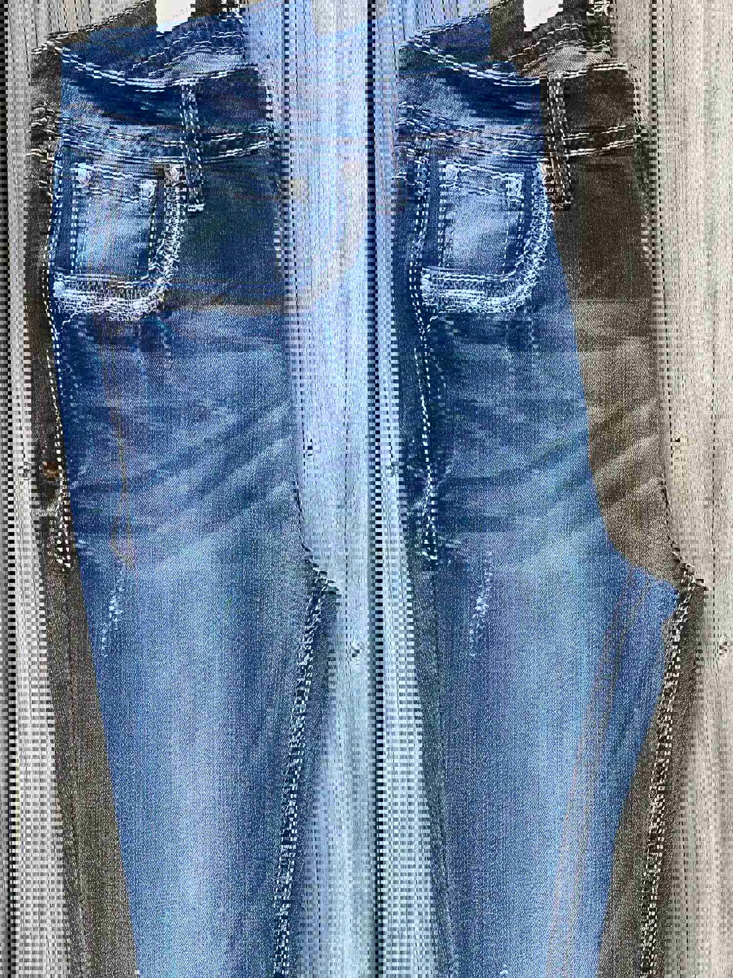 Grace in LA Women's Embellished Cross Boot Cut Jeans - Style #EB51598