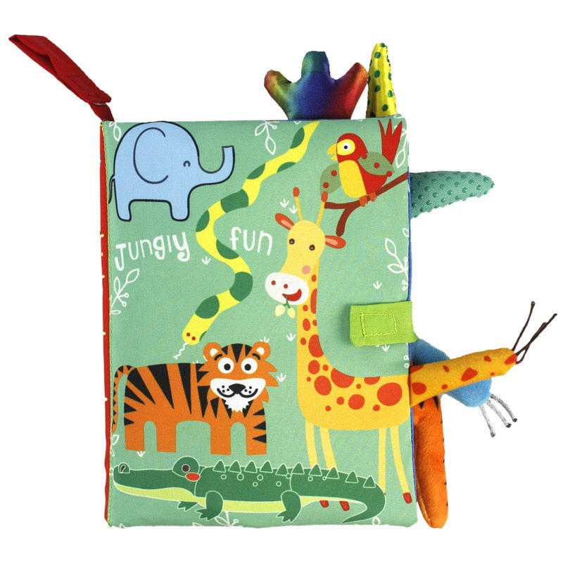 Baby Rattle Puzzle Cloth Book - Early Educational Toy for Cognitive Development