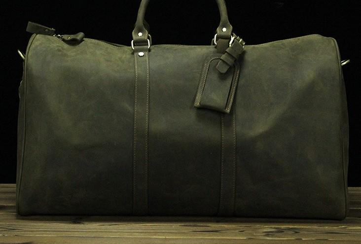 Cool Men's Leather Large Weekender Duffle Travel Bag