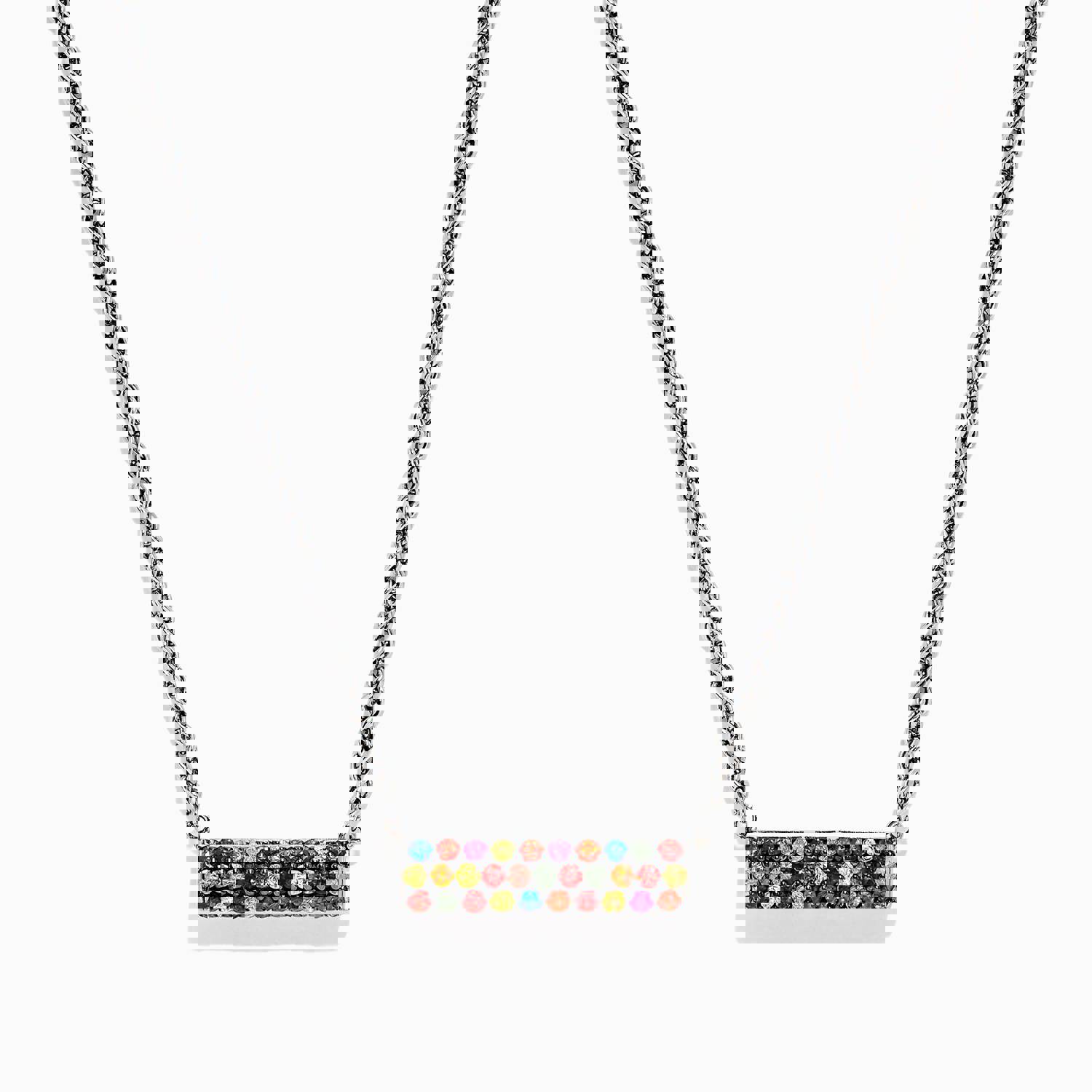 Effy Splash Sterling Silver Multi Sapphire Necklace, 0.95 TCW