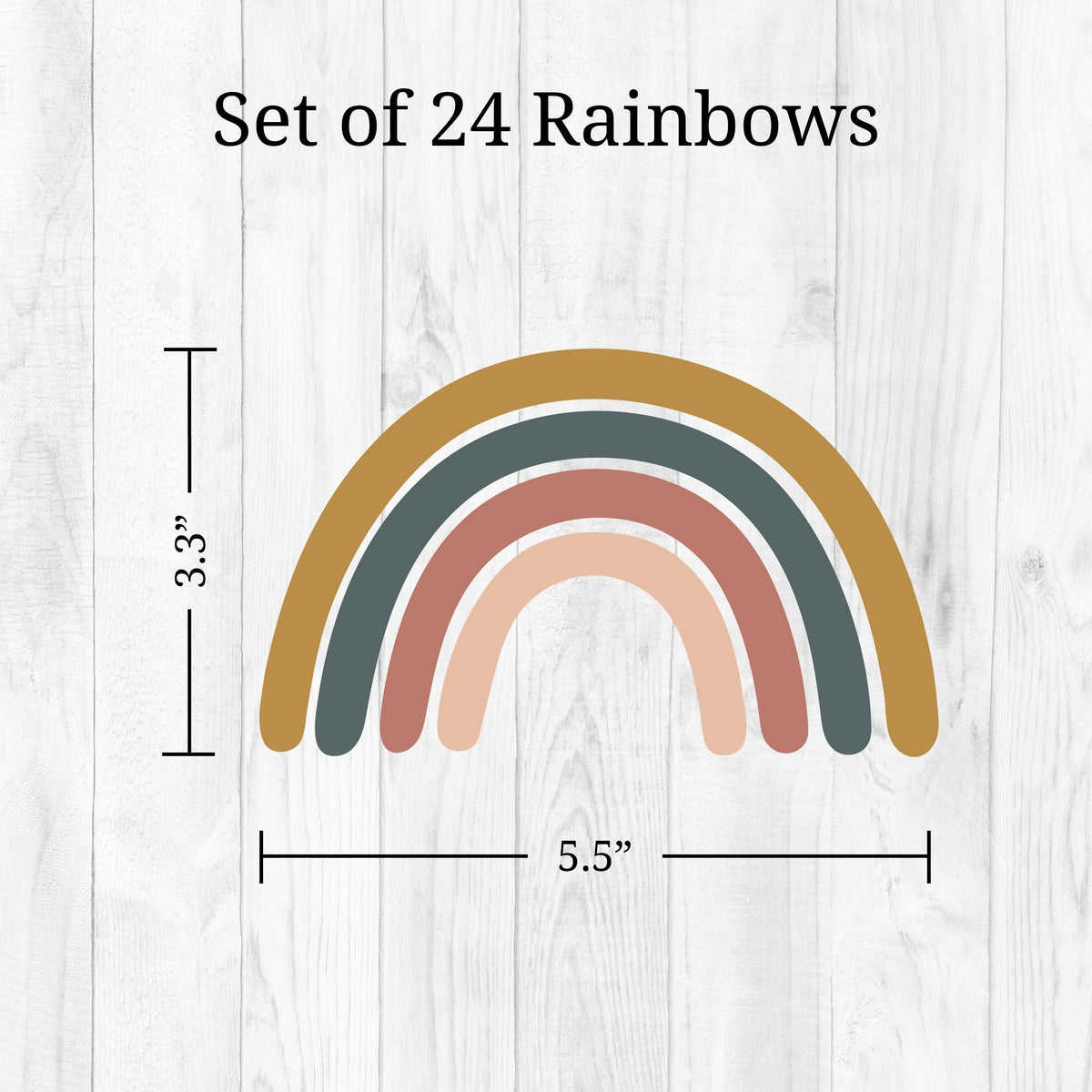 Neutral Rainbow Wall Decals