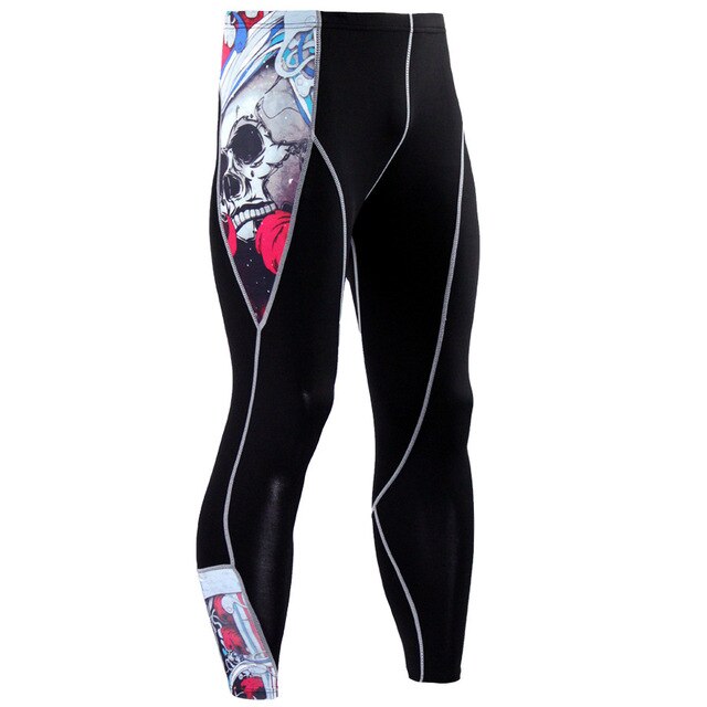 Plus Size 2pcs/set Men's Tracksuit Sport Suit Gym Fitness Compression Clothing