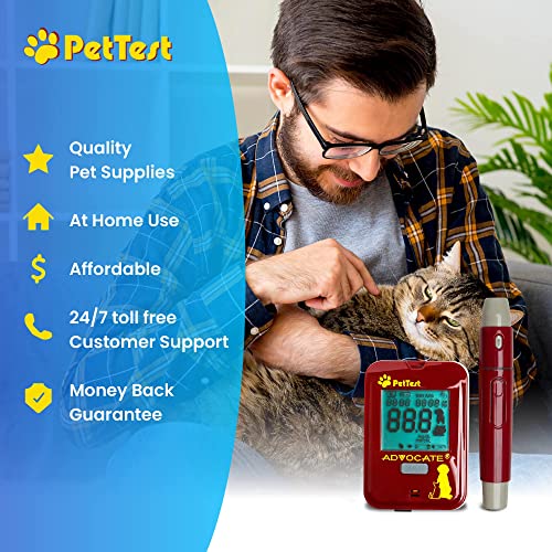 PetTest Glucose Monitoring System for Dogs & Cats - Complete Blood Sugar Test Kit
